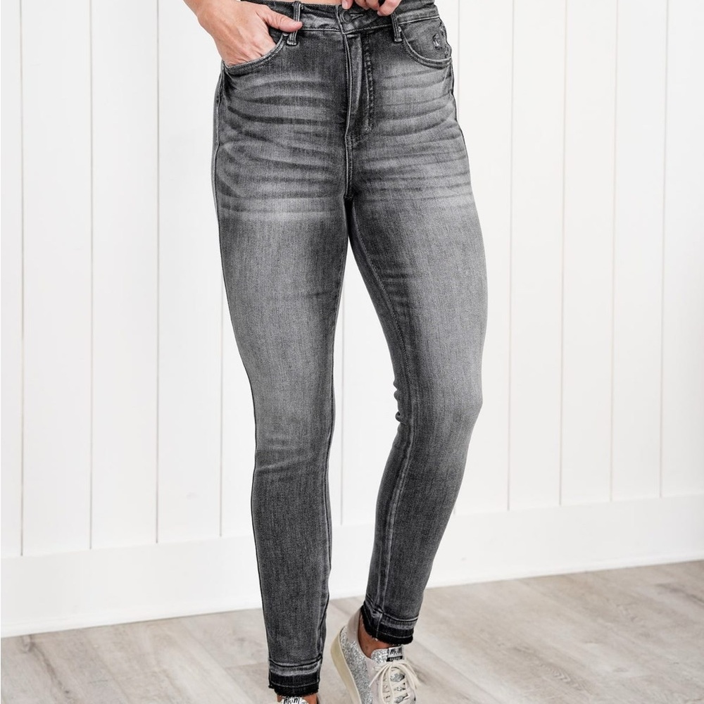 Women's Gray Jeans skinny stretch